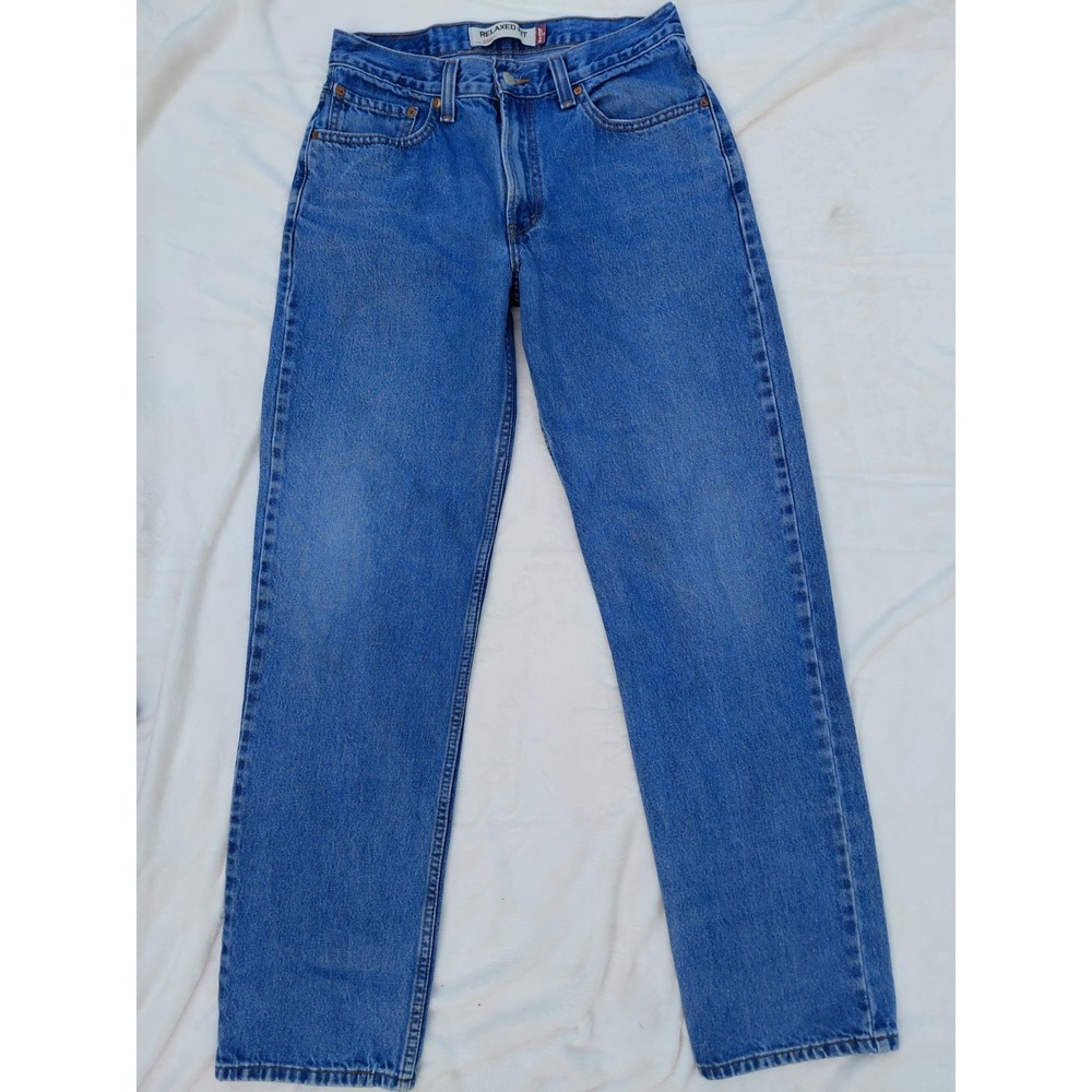 Vintage Levis 550 Relaxed Fit Straight Leg Jeans Mens W32 L34 Blue Denim (31×31)